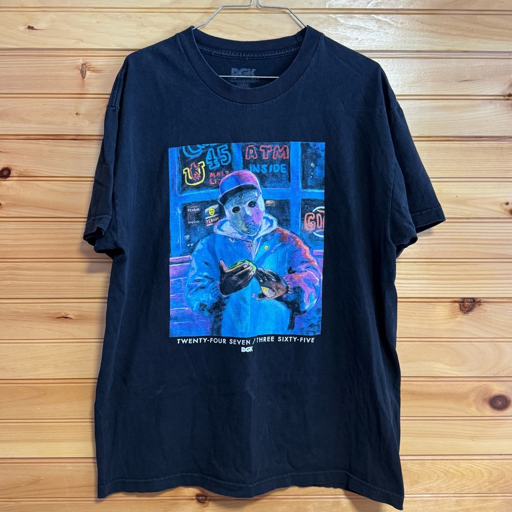 DGK Jason Voorhees Black T-Shirt Friday The 13th 24/7 365 Rare Size Large